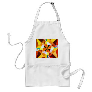 Warm Colours Cool Angular Geometric Shapes Standard Apron