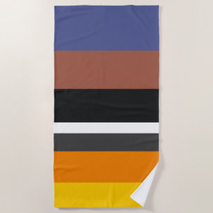 Warm Colours Familiar Horizontal Rectangles Beach Towel