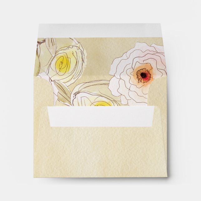 Warm Colours Floral Envelope (Back (Bottom))