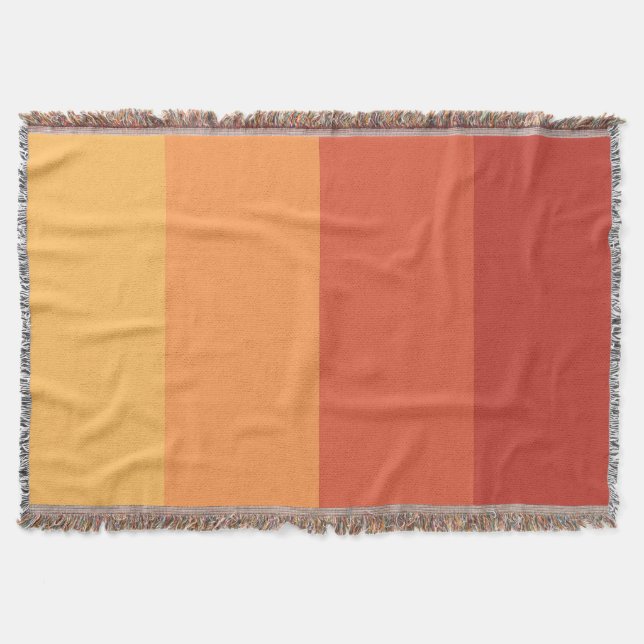 Warm colours - retro shades throw blanket (Front)