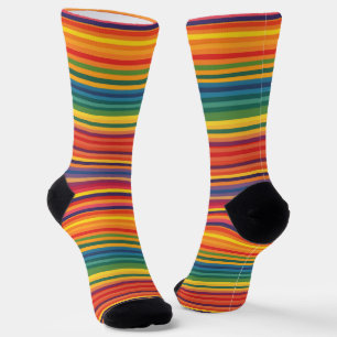 Warm Colours Stripe Pattern Socks