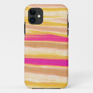 Warm colours stripes graphic art iPhone 11 case