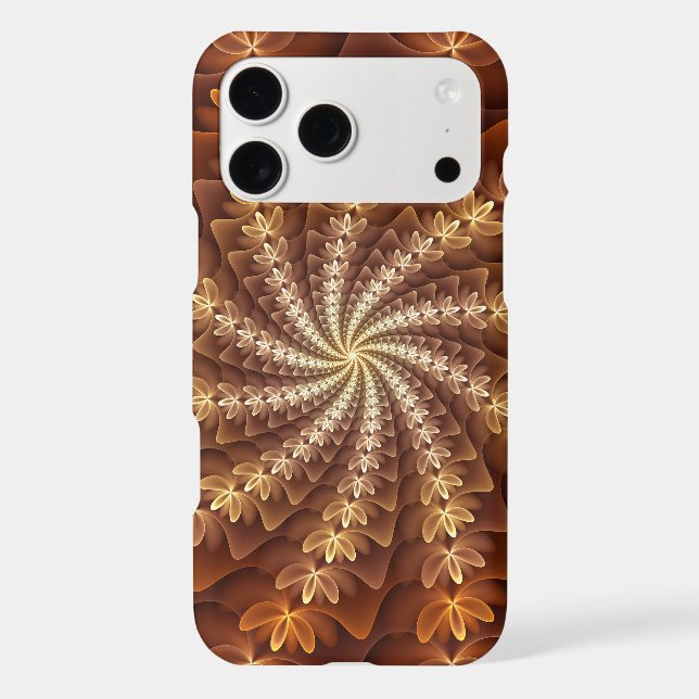 Warm Colours, Trippy Modern Fractal Art Pattern (Back)