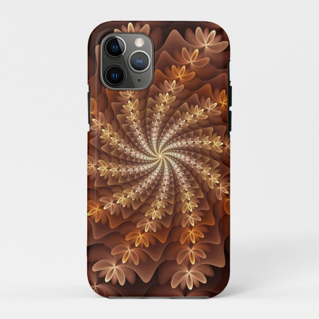 Warm Colours, Trippy Modern Fractal Art Pattern Case-Mate iPhone Case (Back)