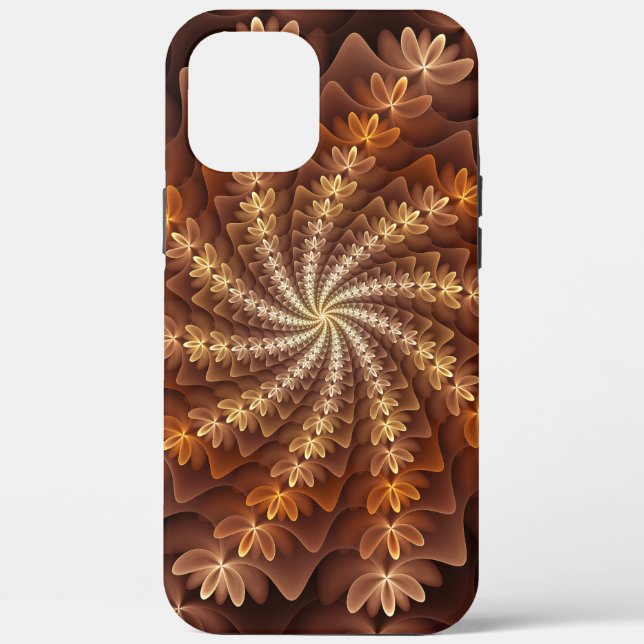 Warm Colours, Trippy Modern Fractal Art Pattern Case-Mate iPhone Case (Back)