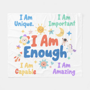 Warm Confidence Reminder for Little Dreamers Fleece Blanket