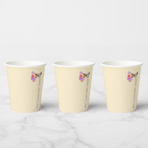 Warm Corgi Birthday Party Creamy Beige Sun Kissed Paper Cups