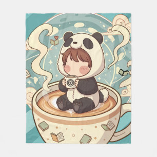 Warm & Cosy Panda Brew Fleece Blanket
