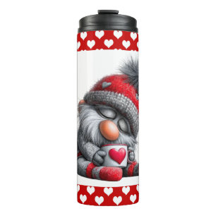 "Warm & Cozy" Sleepy Gnome   Winter Cocoa  Thermal Tumbler