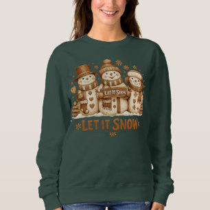 Warm & Cozy Vintage Snowmen Let It Snow Sweatshirt