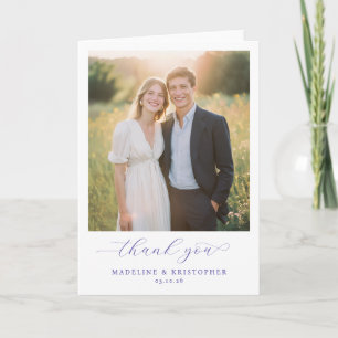 Warm Cream Romantic Photo Thank You Card