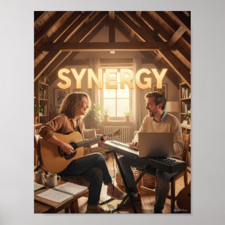 Warm Creative Harmony in the Loft Poster