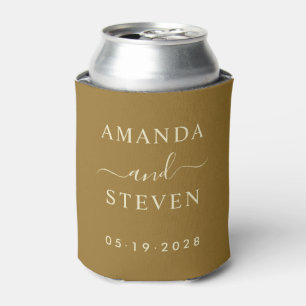 Warm Desert Couple Names with Wedding Date Can Cooler