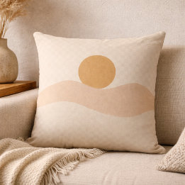Warm Desert Glow Throw Pillow
