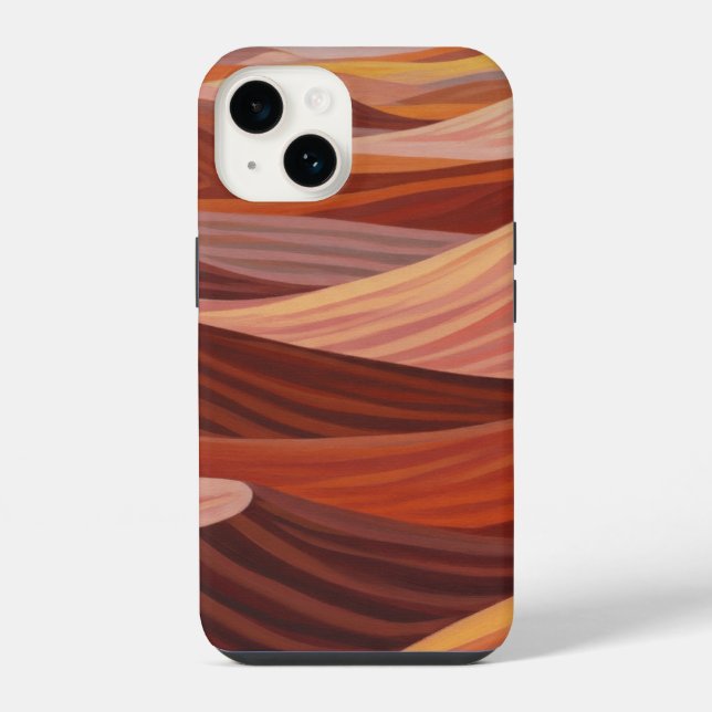 Warm Desert Landscape - Scenic Art Print iPhone Case (Back)