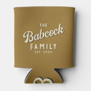 Warm Desert Retro Family Name & Year Can Cooler