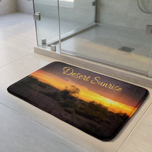 Warm Desert Sunrise Scenery Photograph Bath Mat