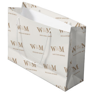 Warm Earth Camel Brown Business Logo Brand Large Gift Bag