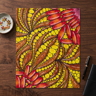 Warm Earthy Abstract Botanical Mindfulness Jigsaw Puzzle
