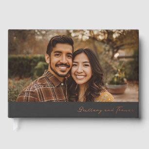 Warm Earthy Casual Photo Guest Book