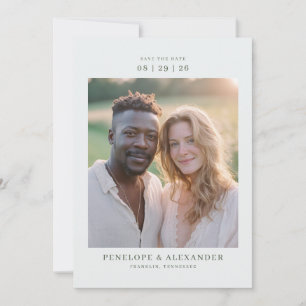 Warm Earthy Minimalist Photo Save The Date