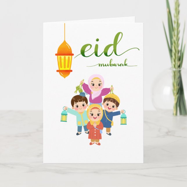 Warm Eid Celebration Design Card (Front)