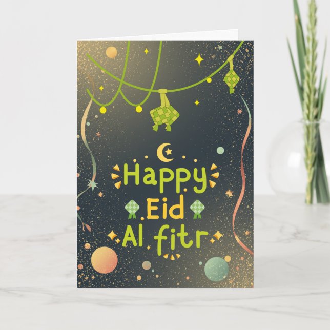 Warm Eid Celebration Design Card (Front)