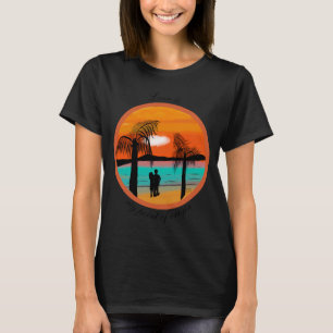 Warm Embrace: Sunset Silhouette Design T-Shirt