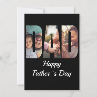 Warm & Emotional Custom Photo Father `s Day Card