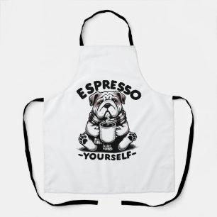 Warm Espresso Bulldog Apron