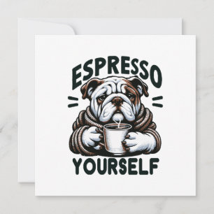 Warm Espresso Bulldog - Cosy Coffee Invitation