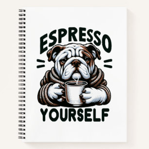 Warm Espresso Bulldog - Cosy Coffee Notebook