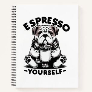 Warm Espresso Bulldog Notebook