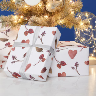 Warm Fall Aesthetic Pattern, Autumn Cosy Vibes  Wrapping Paper