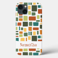 Warm Fall Colours Wonky Squares & Rectangles