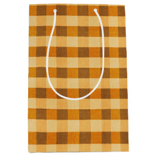 Warm Fall Plaid  Medium Gift Bag