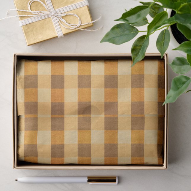 Warm Fall Plaid  Tissue Paper (Gift)