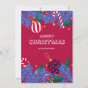 Warm Family Merry Christmas Card