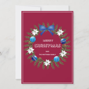 Warm Family Merry Christmas Card