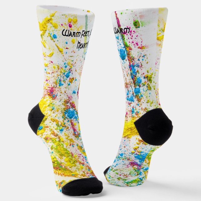 Warm Feet, Warm Heart! Socks (Angled)