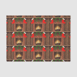 Warm Fireplace Tissue Paper