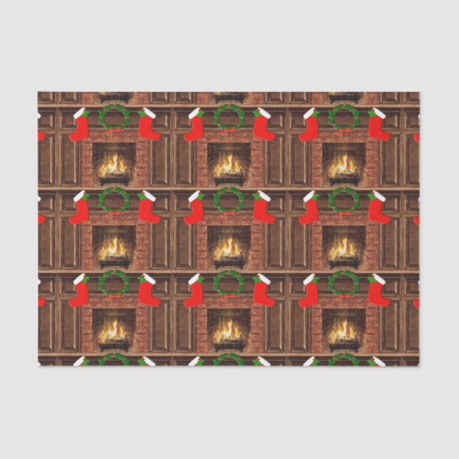 Warm Fireplace Tissue Paper (Front)