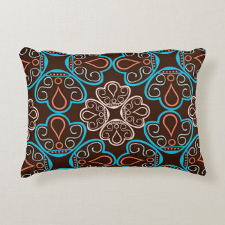 Warm Floral Elegance Decorative Cushion