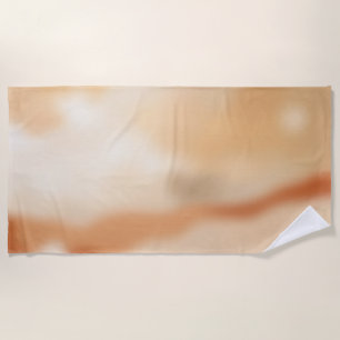 Warm Flow Abstract Beach Towel