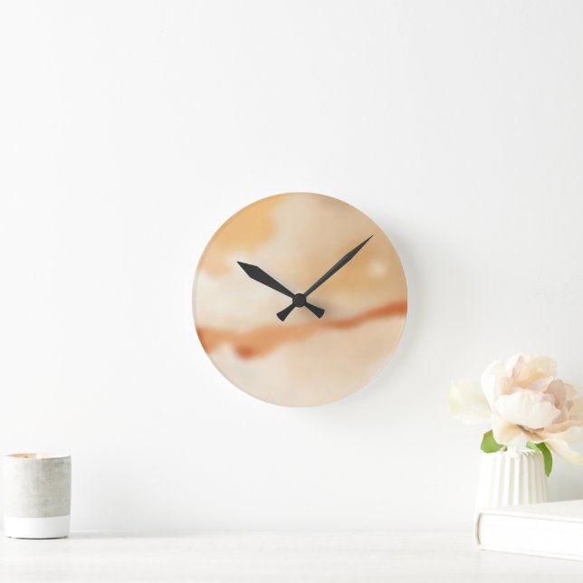 Warm Flow Abstract Round Clock (Home)