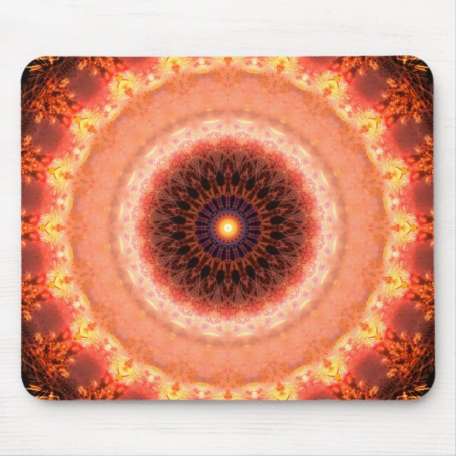 Warm Fractal Reflections Mouse Pad (Front)