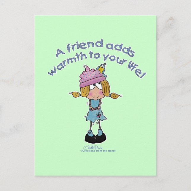 Warm Friends! Postcard (Front)