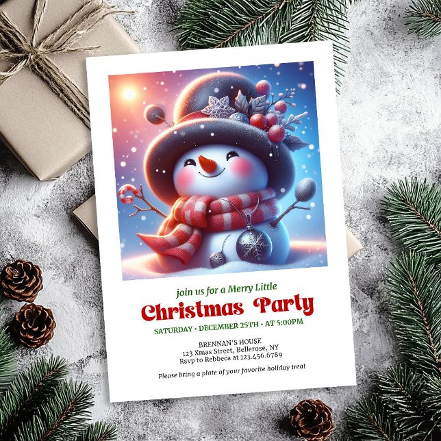 Warm funny snowman invite holiday party digital (Warm funny snowman invite holiday party digital

)