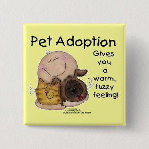 Warm, Fuzzy Feeling! 15 Cm Square Badge