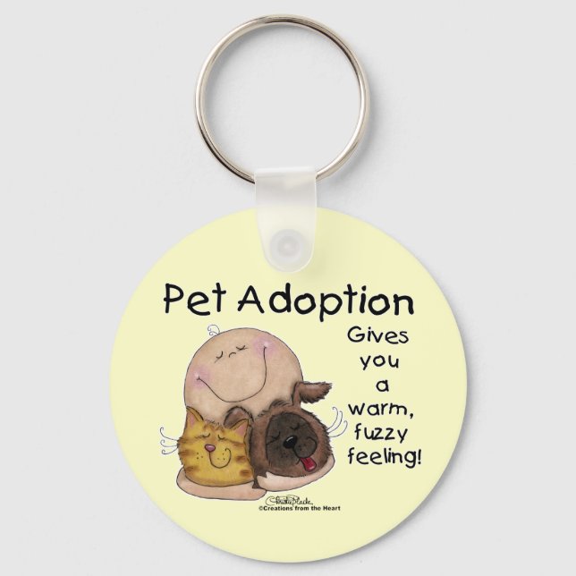 Warm, Fuzzy Feeling! Key Ring (Front)